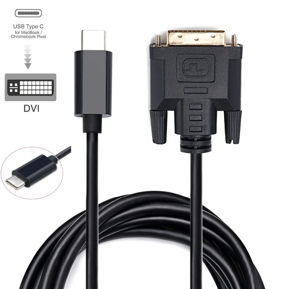 Кабель Thunderbolt 3 dvi usb c USB 1 Type C к адаптер для Macbook pro dell xps|thunderbolt 3|dvi cabledvi adapter |