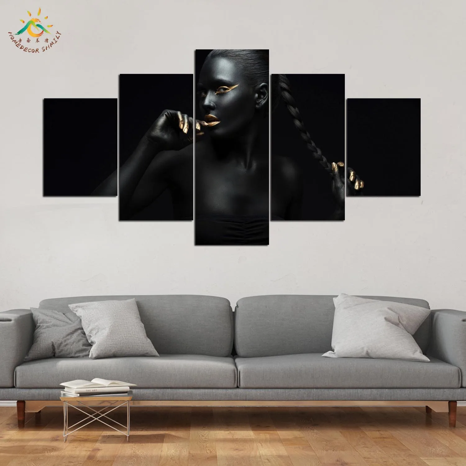 Cute Black Girl Wall Art HD Prints Canvas Art Painting Modular Picture And Poster Canvas Painting Decoration Home 4 or 5 PIECES
Cute Black Girl Wall Art HD Prints Canvas Art Painting Modular Picture And Poster Canvas Painting Decoration Home 4 or 5 PIECES