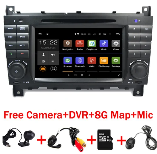 

7"HD 1024x600 Quad core Car DVD Android 7.1 for Mercedes/Benz C Class W203 c200 C230 C240 C320 C350 CLK W209 GPS Radio WiFi 3G