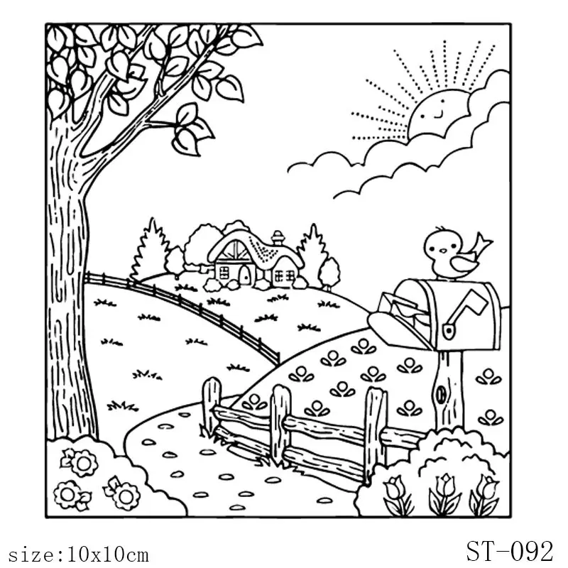 ZhuoAng Country Landscape Design Clear Stamp / Scrapbook Rubber Stamp / Craft Clear Stamp Card / Seamless Stamp
ZhuoAng Country Landscape Design Clear Stamp / Scrapbook Rubber Stamp / Craft Clear Stamp Card / Seamless Stamp