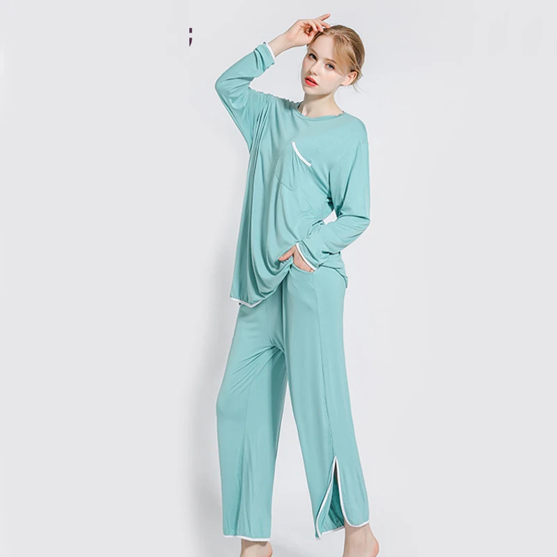 pijama 2019 new modal long-sleeved home suits two-piece set women casual pajamas suits loose sleepwear shirt+pants 2 pieces set
pijama 2019 new modal long-sleeved home suits two-piece set women casual pajamas suits loose sleepwear shirt+pants 2 pieces set
