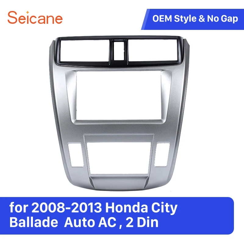 Seicane 2 Din Car Fascia Panel Refitting Trim kit DVD Player Frame for 2008 2009 2010 2011 2012 2013 Honda City Ballade Auto AC
Seicane 2 Din Car Fascia Panel Refitting Trim kit DVD Player Frame for 2008 2009 2010 2011 2012 2013 Honda City Ballade Auto AC
