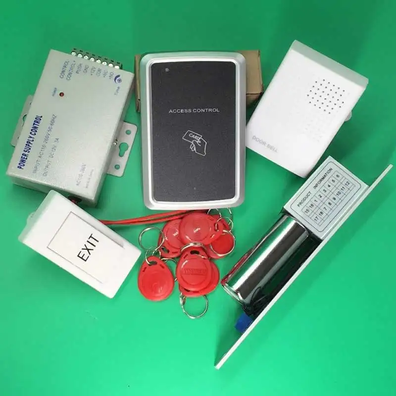 RFID Door Access Control System Kit Set Electric Bolt Lock Lock + Access Control Power Supply + Proximity Door Entry keypad
RFID Door Access Control System Kit Set Electric Bolt Lock Lock + Access Control Power Supply + Proximity Door Entry keypad