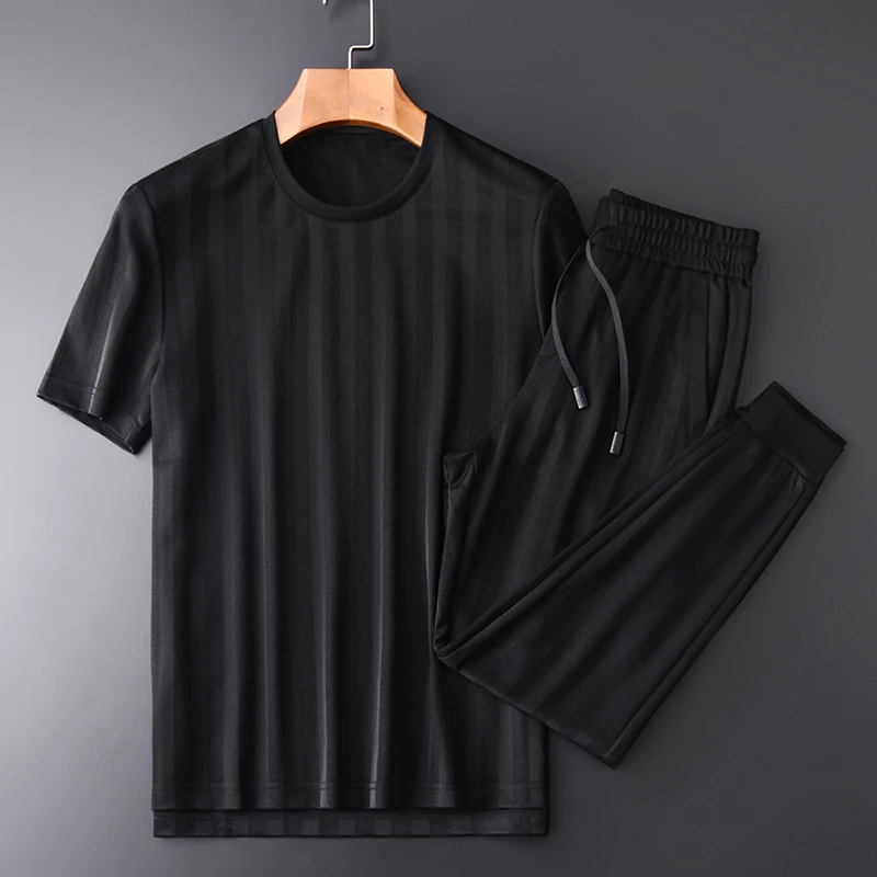 Minglu Summer Men Sets (t-shirt+pants) Luxury Vertical Stripe Short Sleeve Man Sets Plus Size 4xl Summer Casual Sport Mens Sets
Minglu Summer Men Sets (t-shirt+pants) Luxury Vertical Stripe Short Sleeve Man Sets Plus Size 4xl Summer Casual Sport Mens Sets