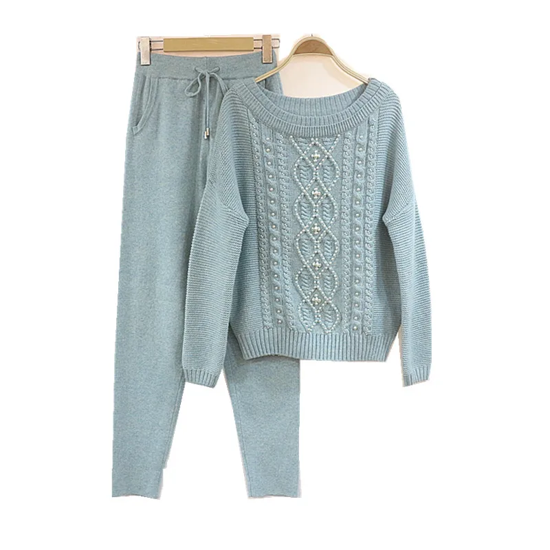 Зимний вязаный костюм из шерсти и кашемира, свитер с вырезом-лодочкой + норка, кашемировые брюки, для отдыха, wj1226 
Зимний вязаный костюм из шерсти и кашемира, свитер с вырезом-лодочкой + норка, кашемировые брюки, для отдыха, wj1226