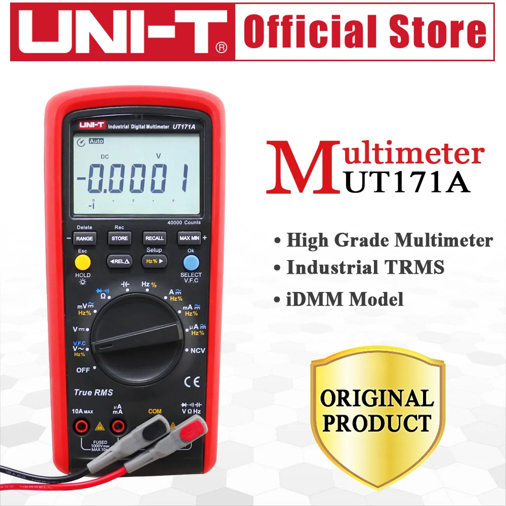 UNI-T UT171A Industrial True RMS Digital Multimeters Admittance/Resistance Tester
UNI-T UT171A Industrial True RMS Digital Multimeters Admittance/Resistance Tester