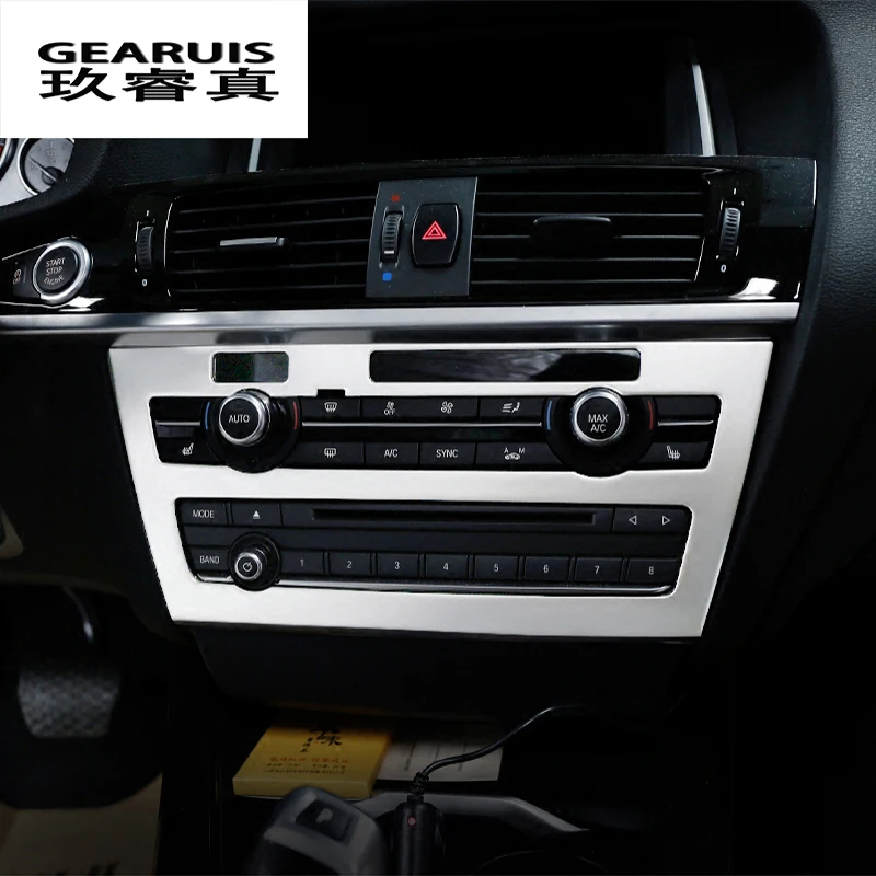 Car styling stainless steel Interior Trim Air conditioning CD control panel decoration Cover for BMW X3 F25 X4 F26 accessories
Car styling stainless steel Interior Trim Air conditioning CD control panel decoration Cover for BMW X3 F25 X4 F26 accessories