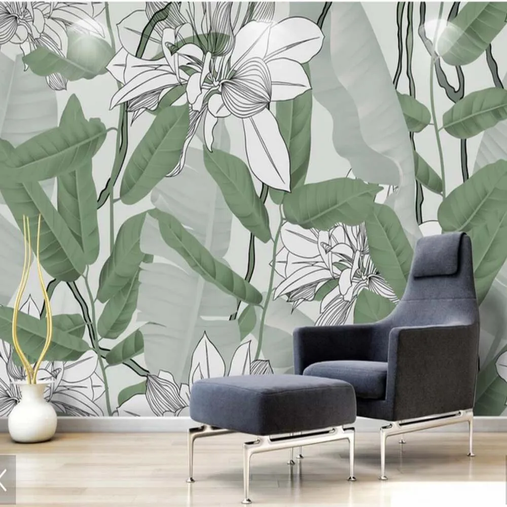 3D Tropic Wallpaper Printing Mural Tropical Rain Forest Banana Leaf Scenery for Living Room Bedroom Home Wall Decorative Custom
3D Tropic Wallpaper Printing Mural Tropical Rain Forest Banana Leaf Scenery for Living Room Bedroom Home Wall Decorative Custom
