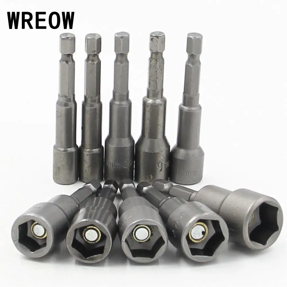 8pcs/10pcs 1/4" 6mm-15mm Professional Magnetic Nut Driver Set Hex Shank Electric Screwdriver Socket Adapter Bit W/Magnet
8pcs/10pcs 1/4" 6mm-15mm Professional Magnetic Nut Driver Set Hex Shank Electric Screwdriver Socket Adapter Bit W/Magnet