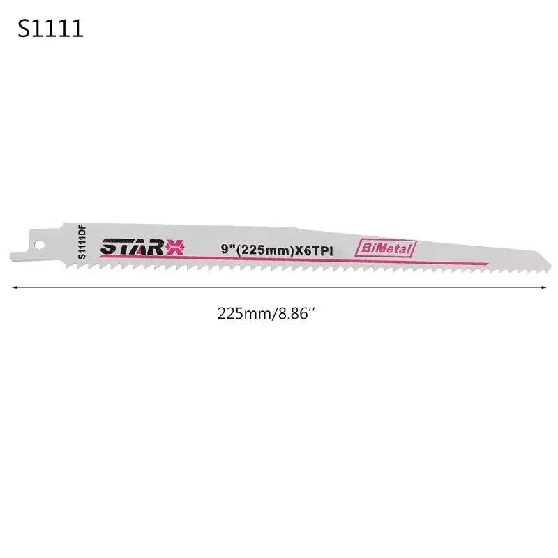 Bi-Metal S1111DF 225mm 9" Reciprocating Saw Blade Effective For Cutting Wood Woodworking
Bi-Metal S1111DF 225mm 9" Reciprocating Saw Blade Effective For Cutting Wood Woodworking