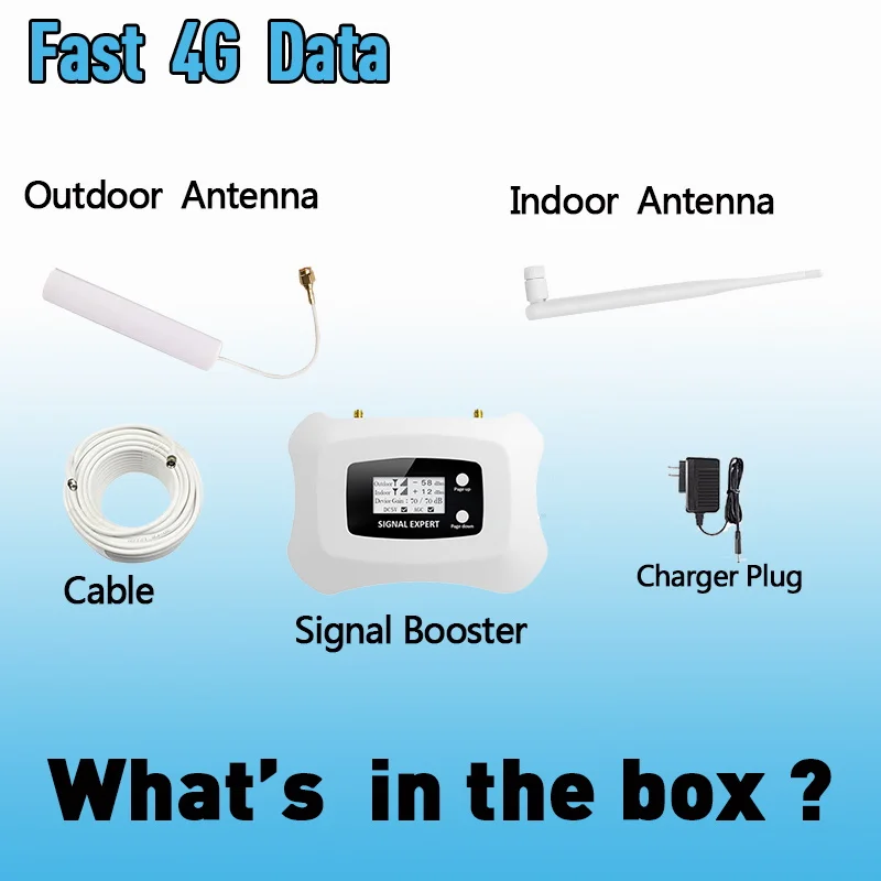4G LTE 800mhz Band 20 70dB Cell Phone Signal Amplifier Cellular Booster LTE 800 Mobile Repeater 4G Booster Antenna Set
4G LTE 800mhz Band 20 70dB Cell Phone Signal Amplifier Cellular Booster LTE 800 Mobile Repeater 4G Booster Antenna Set