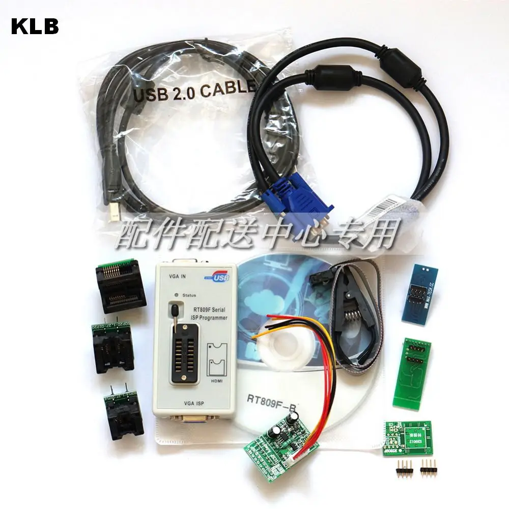 Программатор RT809F + 7 адаптеров SOP16 SOP20 IC Clip Reader материнская плата LCD BIOS ISP/ USB/ VGA w/ Engilsh