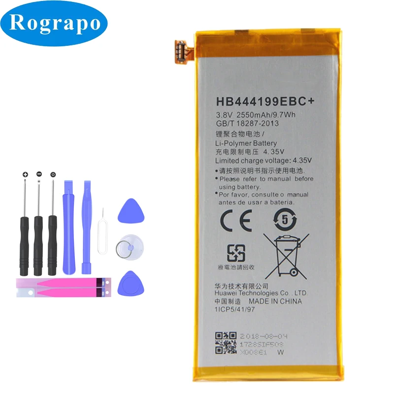 Оригинальный 2550mAh HB444199EBC + Сменный аккумулятор для Huawei Honor 4C C8818 CHM- CL00 CHM-TL00H UL00 G Play Mini мобильный телефон
Оригинальный 2550mAh HB444199EBC + Сменный аккумулятор для Huawei Honor 4C C8818 CHM- CL00 CHM-TL00H UL00 G Play Mini мобильный телефон