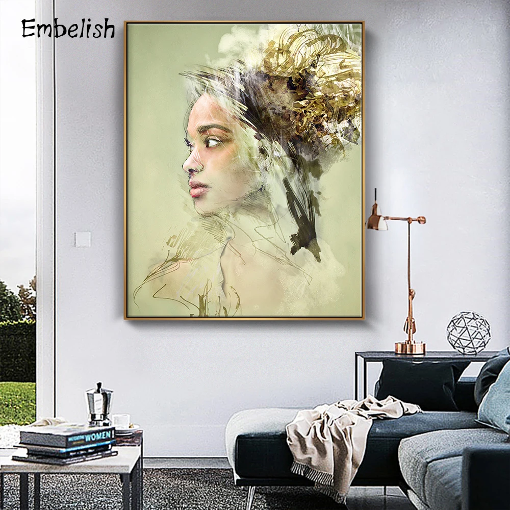 Embelish 1 Pieces Fashion Wall Art Picutres Beautiful African Woman Posters Home Decor HD Canvas Portrait Paintings Living Room
Embelish 1 Pieces Fashion Wall Art Picutres Beautiful African Woman Posters Home Decor HD Canvas Portrait Paintings Living Room