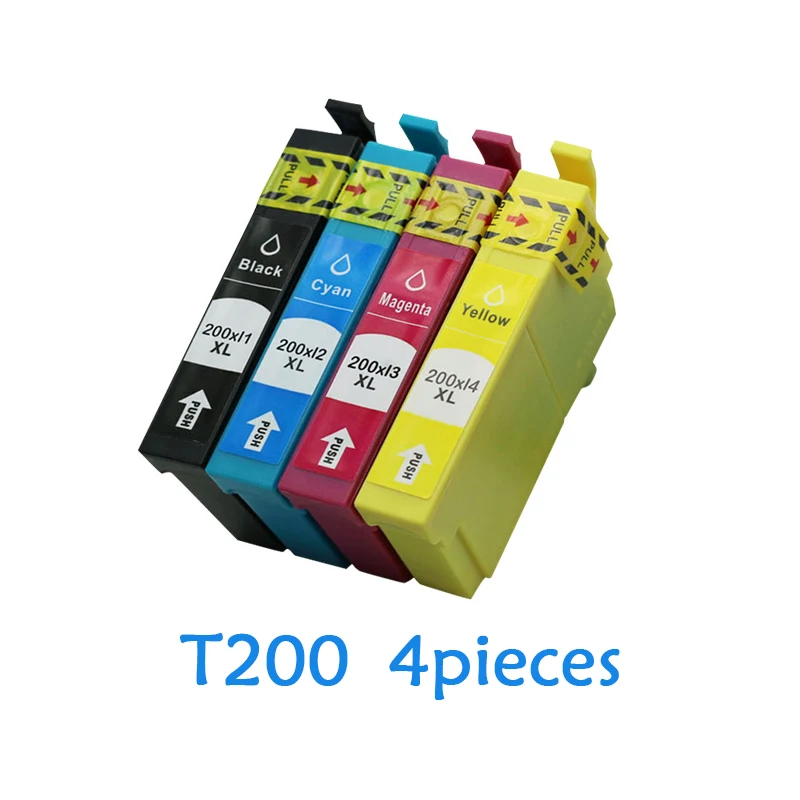 

T200XL Ink Cartridges For Epson T2001 T2002 T2003 T2004 Workforce WF 2510 2520 2530 2540 XP-100 XP 200 300 310 400 410 printer