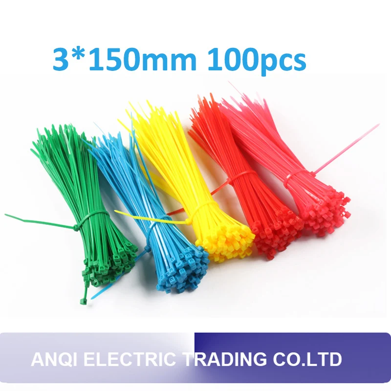 3*150mm 100pcs red blue green pink yellow colorful self-locking nylon cable ties high quality
3*150mm 100pcs red blue green pink yellow colorful self-locking nylon cable ties high quality