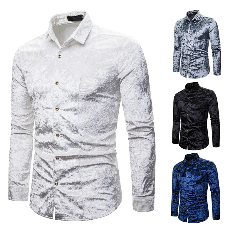 Fall Winter New Fashion Mens Suede Flipped Collar Long Sleeve Shirt Thick high-grade comfortable soft Shirt dropshipping clothes
Fall Winter New Fashion Mens Suede Flipped Collar Long Sleeve Shirt Thick high-grade comfortable soft Shirt dropshipping clothes