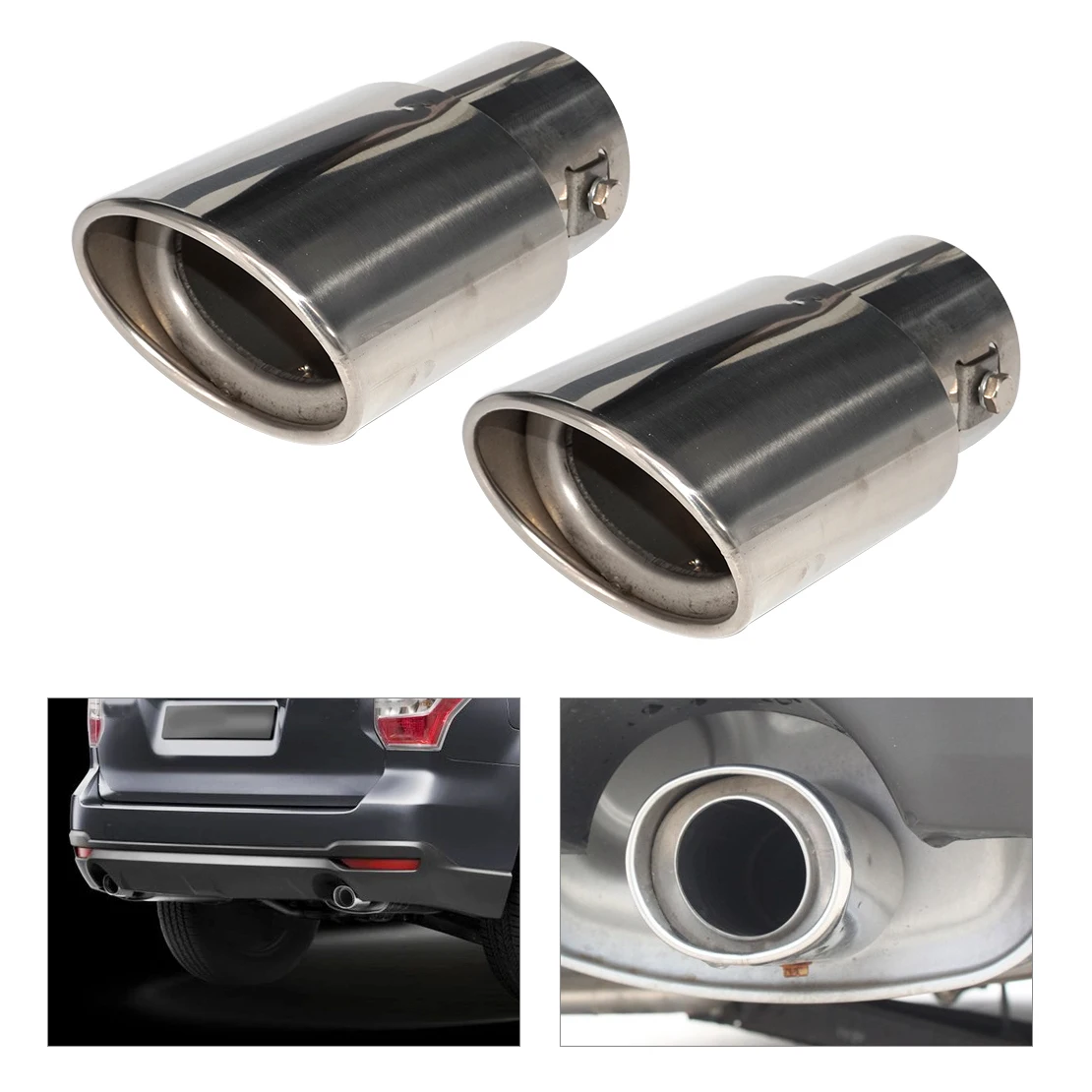 DWCX 2Pcs 2.5" 63mm Stainless Steel Chrome Car Exhaust Tail Muffler Rear End Tip Pipe for Subaru Forester 2008 2009 2010 - 2012
DWCX 2Pcs 2.5" 63mm Stainless Steel Chrome Car Exhaust Tail Muffler Rear End Tip Pipe for Subaru Forester 2008 2009 2010 - 2012