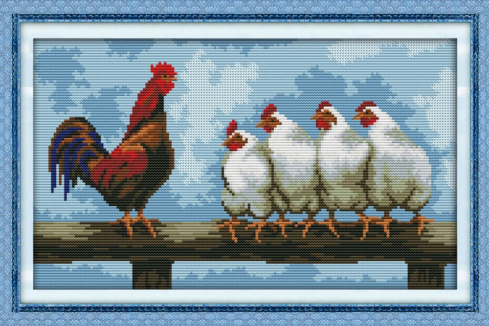 Needlework,11ct/14ct DIY Cross stitch,Sets For Embroidery kits Lovely Cocks Rooster Printed Pattern Cross-Stitch Wall Decor Gift
Needlework,11ct/14ct DIY Cross stitch,Sets For Embroidery kits Lovely Cocks Rooster Printed Pattern Cross-Stitch Wall Decor Gift