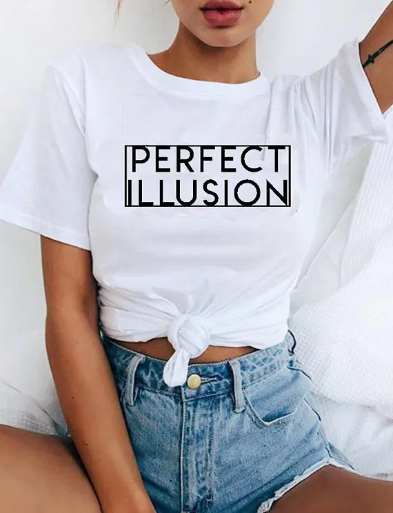 Sugarbaby Perfect Illusion T-shirt Unisex Funny Sayings Tee Graphic Casual Top Unisex Funny Tumblr Summer T shirt Casual Tops
Sugarbaby Perfect Illusion T-shirt Unisex Funny Sayings Tee Graphic Casual Top Unisex Funny Tumblr Summer T shirt Casual Tops