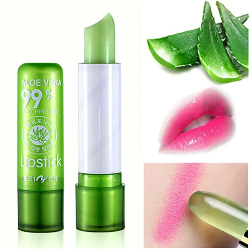 Aloe Vera Natural Lip Balm Temperature Color Changing Long Lasting Moisturizing Lipstick Makeup Protection Lip Balm Levre Makeup
Aloe Vera Natural Lip Balm Temperature Color Changing Long Lasting Moisturizing Lipstick Makeup Protection Lip Balm Levre Makeup