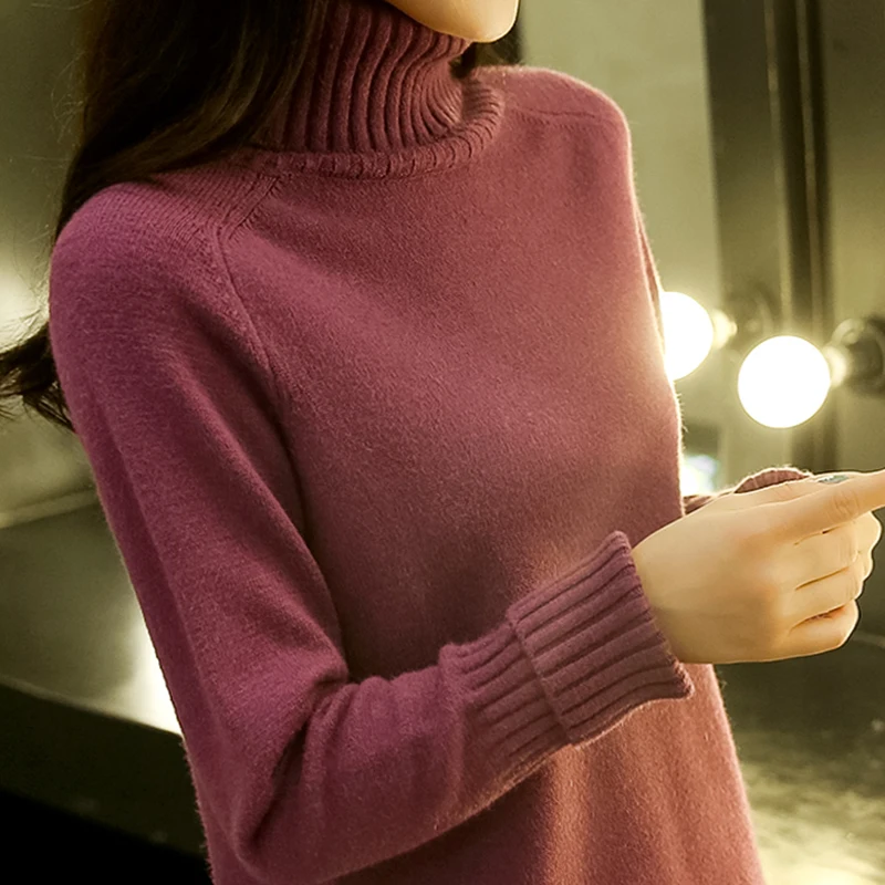 New Spring Autumn Casual Knitted Turtleneck Sweater Women Solid Loose Knitting Sweaters Full Sleeve Basic Pullovers Tops Mw424
New Spring Autumn Casual Knitted Turtleneck Sweater Women Solid Loose Knitting Sweaters Full Sleeve Basic Pullovers Tops Mw424