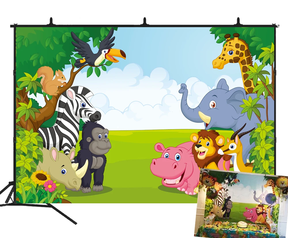 BEIPOTO Jungle wild one день рождения тематический фон для фотосъемки детский душ дети