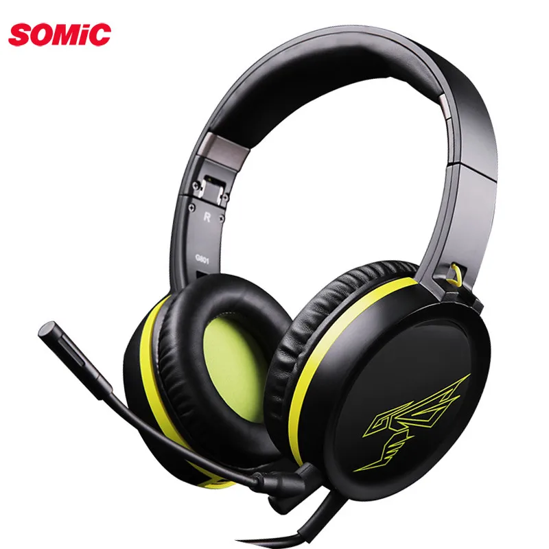 SOMiC G801 PS4 игровая гарнитура шлем складные проводные стерео наушники с гарнитурой