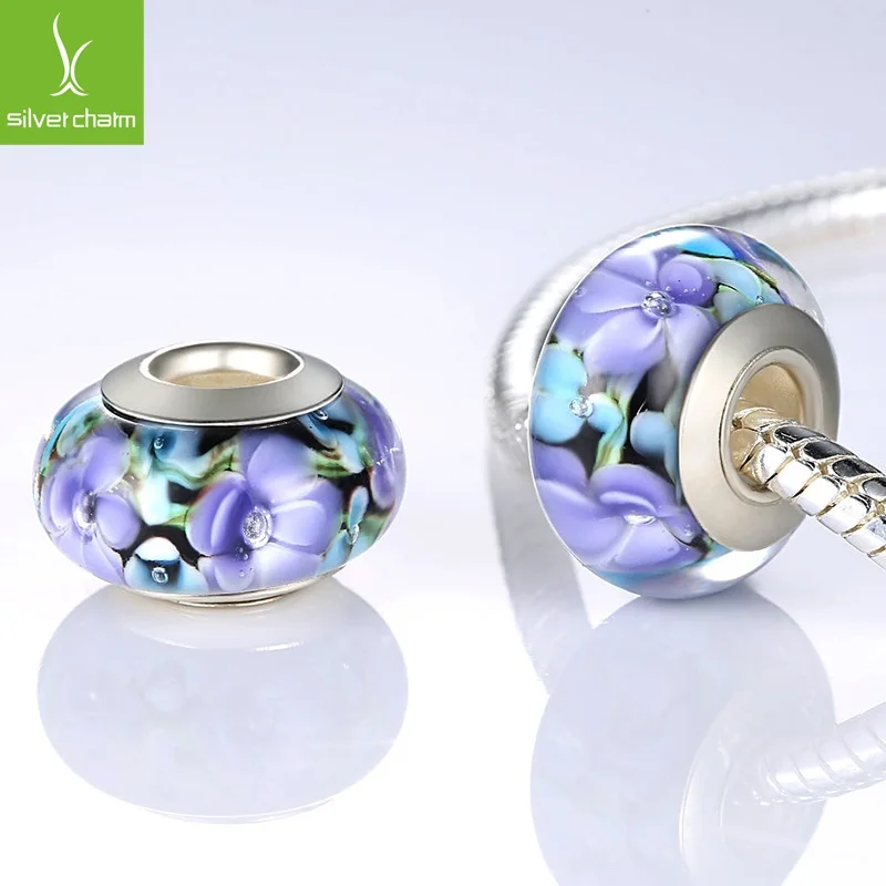 Silver Plated Flower Murano Glass Beads Fit wst Bracelet Bangles Charms Original Fashion European Authentic Jewelry
Silver Plated Flower Murano Glass Beads Fit wst Bracelet Bangles Charms Original Fashion European Authentic Jewelry