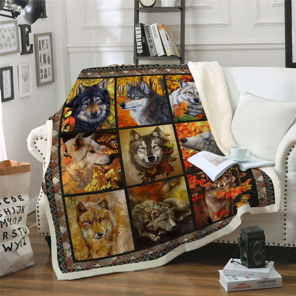3D Wolf Blanket Plush Throw Blanket for Beds Sofa Noble Animal Print Bedding Sherpa Blanket
3D Wolf Blanket Plush Throw Blanket for Beds Sofa Noble Animal Print Bedding Sherpa Blanket