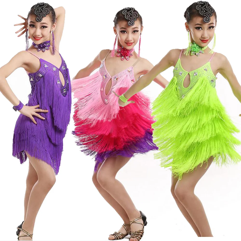 Purple Girls Latin Tassels Sequined dancing dress Kids Competition show Ballroom Salsa Skating Dancewear Costumes Outfis
Purple Girls Latin Tassels Sequined dancing dress Kids Competition show Ballroom Salsa Skating Dancewear Costumes Outfis