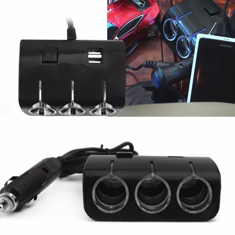 3 Ways 120W Universal Car Cigarette Lighter Sockets Splitter Power Adapter Dual USB Charger 3.1A Output For All Phone And IPad
3 Ways 120W Universal Car Cigarette Lighter Sockets Splitter Power Adapter Dual USB Charger 3.1A Output For All Phone And IPad