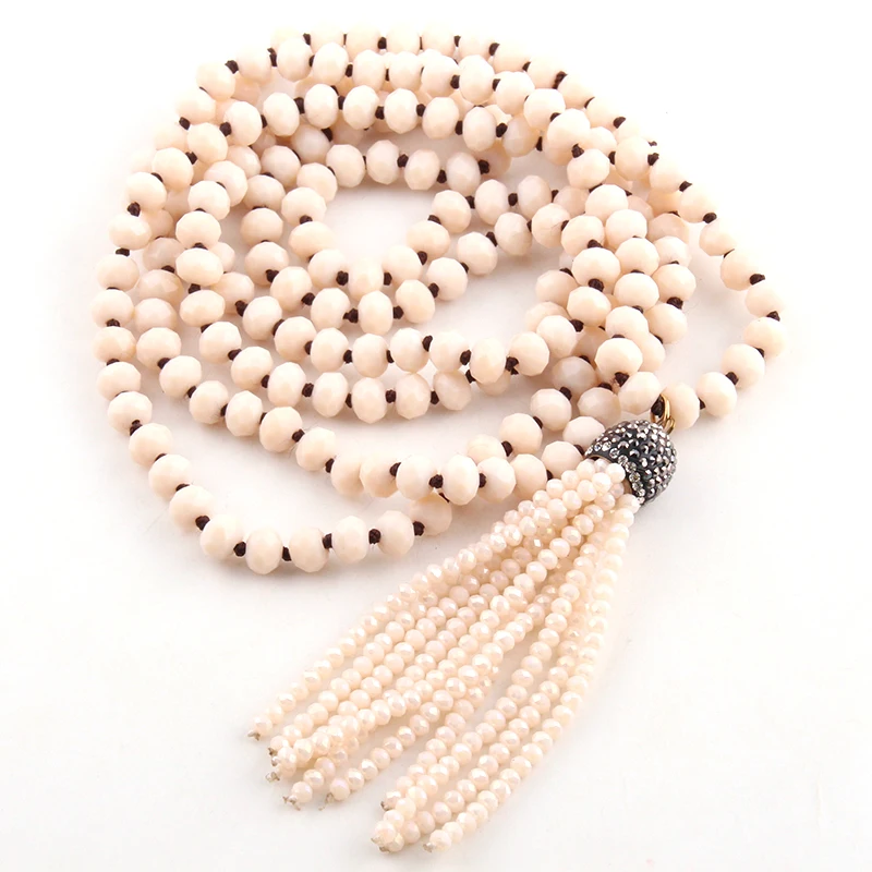Fashion Bohemian Tribal Jewelry Glass Knotted Crystal Tassel Necklaces For Women Ethnic Necklace
Fashion Bohemian Tribal Jewelry Glass Knotted Crystal Tassel Necklaces For Women Ethnic Necklace
