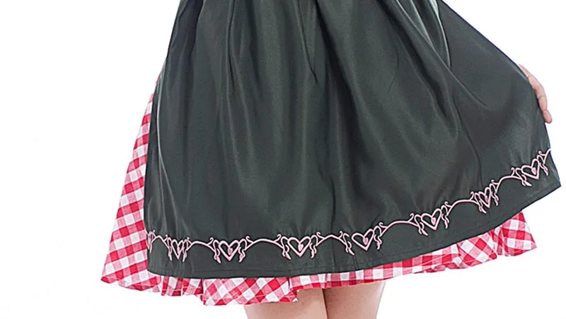 German Mini Dirndl Oktoberfest Ladies Costume With Plaid Apron Bavaria Carnival German Beer Maid Costume For Women Plus Size XL
German Mini Dirndl Oktoberfest Ladies Costume With Plaid Apron Bavaria Carnival German Beer Maid Costume For Women Plus Size XL