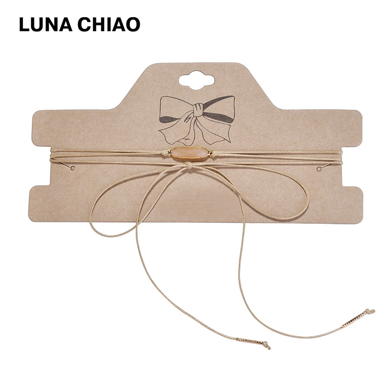 Женские ожерелья-Чокеры LUNA CHIAO Модные чокеры в рамке с узлом и стразами |