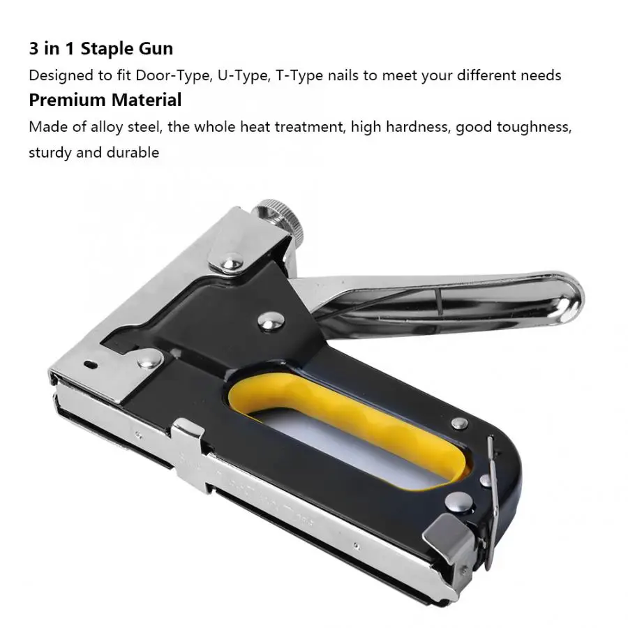 Nail Gun Alloy Steel 3-in-1 Staple Gun Manual Nail Nailer Gun with Door-nail T-nail U-nail Power Tool Accessories
Nail Gun Alloy Steel 3-in-1 Staple Gun Manual Nail Nailer Gun with Door-nail T-nail U-nail Power Tool Accessories