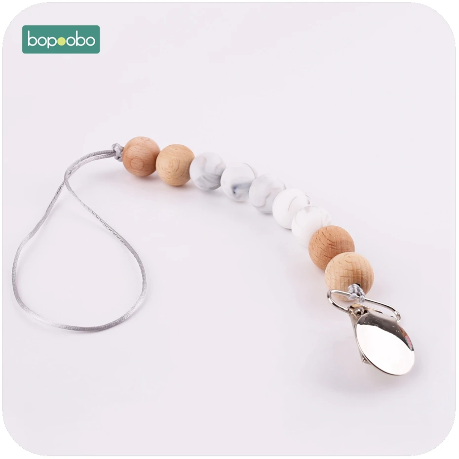 Bopoobo 1PC Simple Pacifier Clip Baby Metal Dummy Natural Wooden & Marble Silicone Beads Eco-friendly Infant Baby Teether
Bopoobo 1PC Simple Pacifier Clip Baby Metal Dummy Natural Wooden & Marble Silicone Beads Eco-friendly Infant Baby Teether