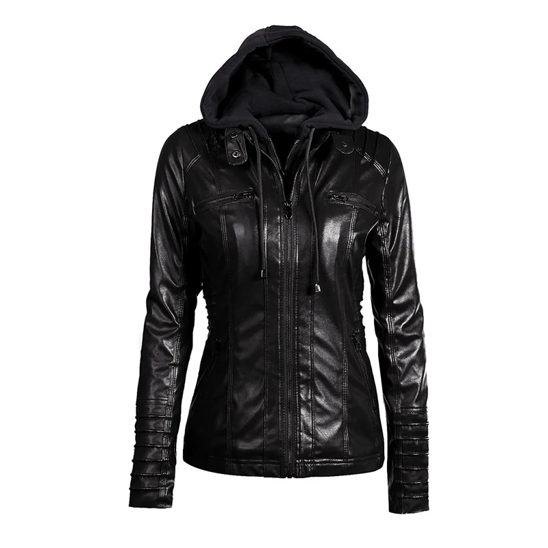 Faux Leather PU Female Jacket Coat Women Hoodies Winter Moto Leather Jacket Turn Down Collor Ladies Zipper Outerwear Plus Size
Faux Leather PU Female Jacket Coat Women Hoodies Winter Moto Leather Jacket Turn Down Collor Ladies Zipper Outerwear Plus Size