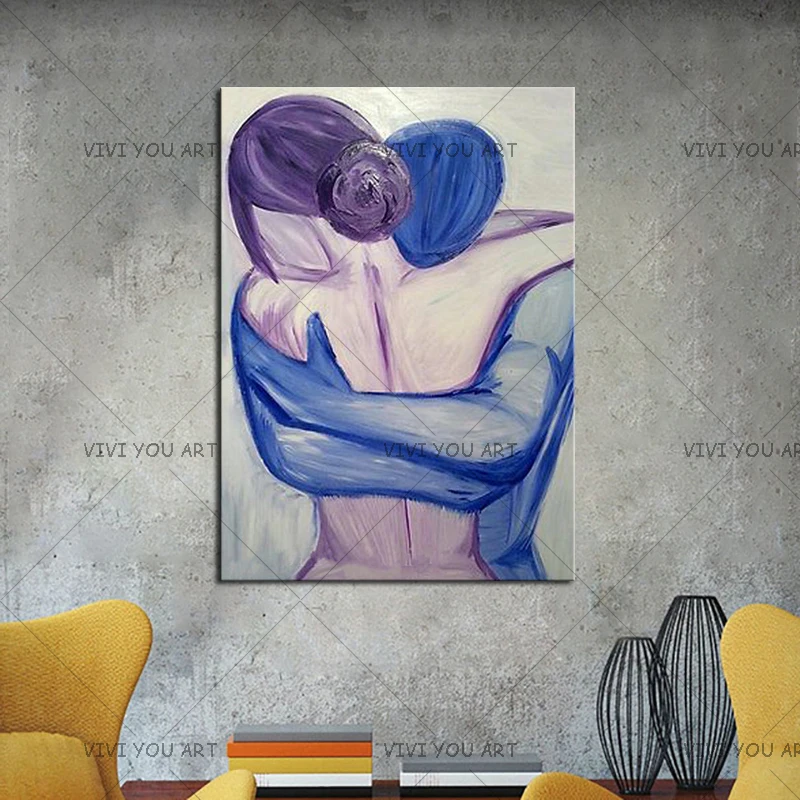 Newest Hand painted Abstract Nude Oil Painting on Canvas Handmade Hug Couple Figure Paintings Large Modern Living Room Decor
Newest Hand painted Abstract Nude Oil Painting on Canvas Handmade Hug Couple Figure Paintings Large Modern Living Room Decor
