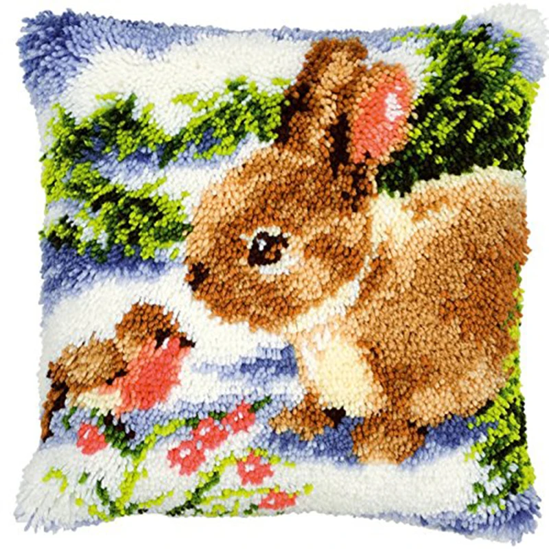 DIY Latch Hook Kits Rug Pillowcase Crocheting Cushion Carpet Unfinished Handmade Canvas Mat Cartoon for Adults Kids Gift Rabbit
DIY Latch Hook Kits Rug Pillowcase Crocheting Cushion Carpet Unfinished Handmade Canvas Mat Cartoon for Adults Kids Gift Rabbit