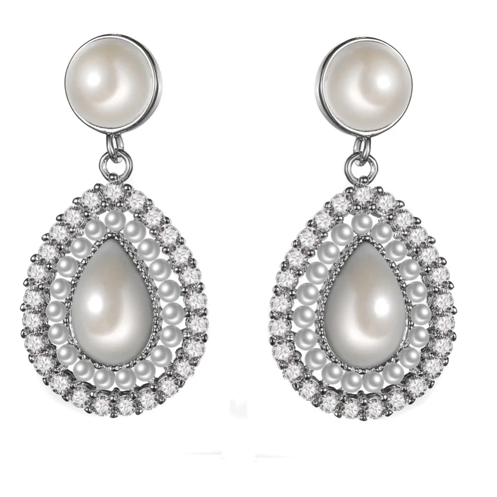 Womens Fashion Jewelry Luxury Dangle CZ Cubic Zirconia Bridal Wedding Simulated Pearl Earrings for Girls Promotion Birthday Gift
Womens Fashion Jewelry Luxury Dangle CZ Cubic Zirconia Bridal Wedding Simulated Pearl Earrings for Girls Promotion Birthday Gift