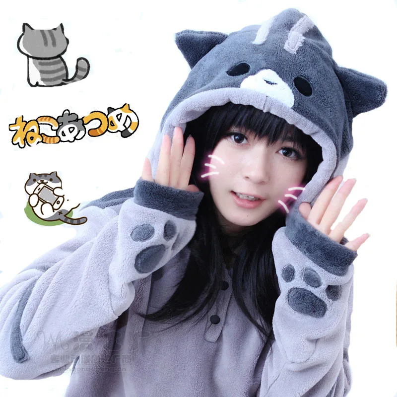 COSREA New Design Game Neko Atsume Cosplay Costume Hoodie Woman Cute Cat Thicken Flannel Hooded Sweatershirts Winter Coat Jacket
COSREA New Design Game Neko Atsume Cosplay Costume Hoodie Woman Cute Cat Thicken Flannel Hooded Sweatershirts Winter Coat Jacket