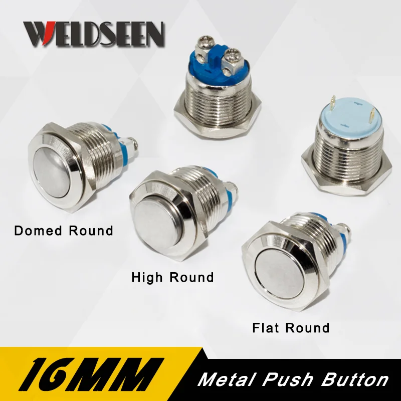 16mm Reset Momentary Metal Push Button Switch 3A/250V Waterproof Silver Car Horn Control Switch Screw Foot Modified Equipment
16mm Reset Momentary Metal Push Button Switch 3A/250V Waterproof Silver Car Horn Control Switch Screw Foot Modified Equipment