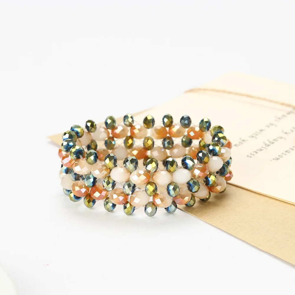 Colorful Beads Bangle Bracelet Bohemia Shiny Geometric Polyhedron Stretch Bracelet Women Girl Bride Wedding Jewelry Accessories
Colorful Beads Bangle Bracelet Bohemia Shiny Geometric Polyhedron Stretch Bracelet Women Girl Bride Wedding Jewelry Accessories