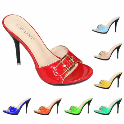 Candy Color Slippers Women Shoes Sexy Patent Leather High Heel 10.5CM Pointed Toe Sandals Shoes Women 2018 Female Wedding Shoes
Candy Color Slippers Women Shoes Sexy Patent Leather High Heel 10.5CM Pointed Toe Sandals Shoes Women 2018 Female Wedding Shoes