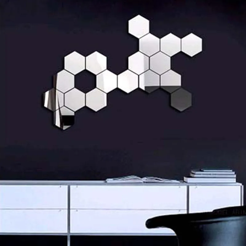 Наклейки зеркальные Светоотражающие 8x8 см x 18 шт. QT-0206 | Дом и сад