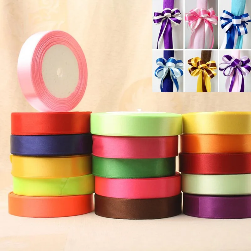 

20mm 91Meters Pretty Silk Satin Ribbon Wedding Party Decoration Invitation Card Gift Wrapping Scrapbooking Supplies Riband