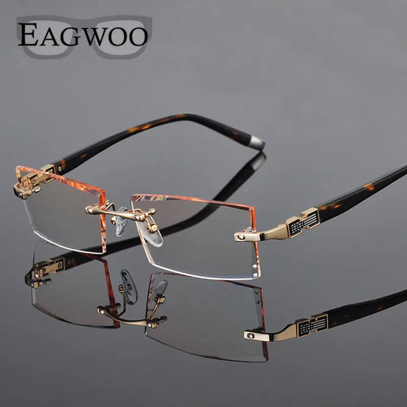 Metal Alloy Eyeglasses Men Rimless Prescription Reading Myopia Color MR-8 Crystal Glasses Frameless Spectacle Color Lenses258050
Metal Alloy Eyeglasses Men Rimless Prescription Reading Myopia Color MR-8 Crystal Glasses Frameless Spectacle Color Lenses258050