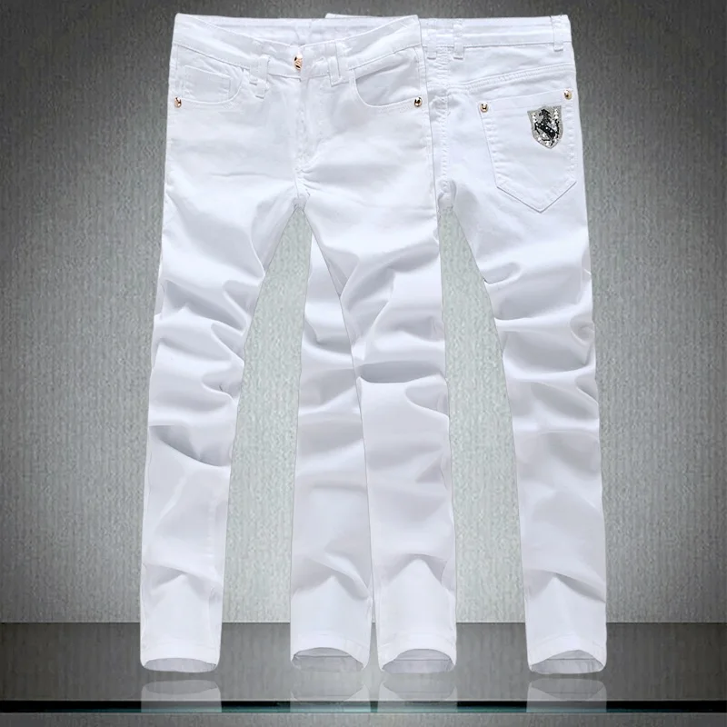 White Jeans Mens 2019 New Arrivals Long Denim Trousers Men Solid Slim Fit Straight Horse Design Male Skinny Pants Black K19
White Jeans Mens 2019 New Arrivals Long Denim Trousers Men Solid Slim Fit Straight Horse Design Male Skinny Pants Black K19