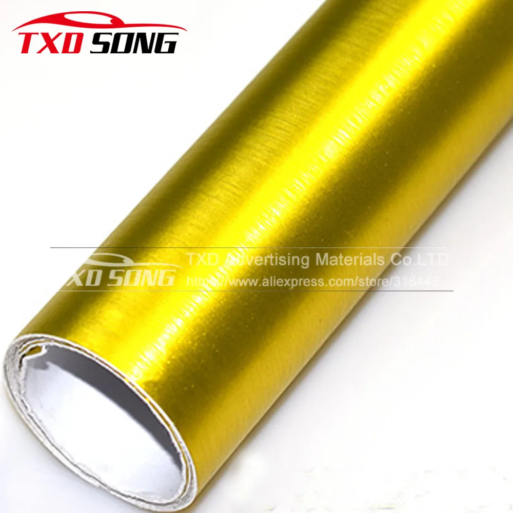 Premium Gold Matte Chrome Brushed Gold Vinyl Wrap Film Bubble Free For Car Wrapping Metallic Brushed Car Sticker Free Ship
Premium Gold Matte Chrome Brushed Gold Vinyl Wrap Film Bubble Free For Car Wrapping Metallic Brushed Car Sticker Free Ship